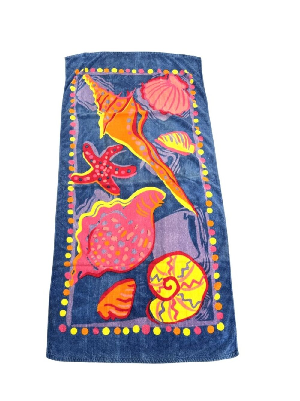 Vintage Jay Franco Seashells Beach Vibes Bath Beach Towel 28” x 55"